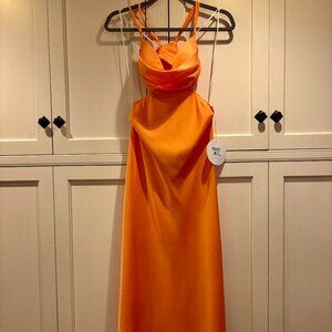 Princess Polly Giselle Midi Dress Orange